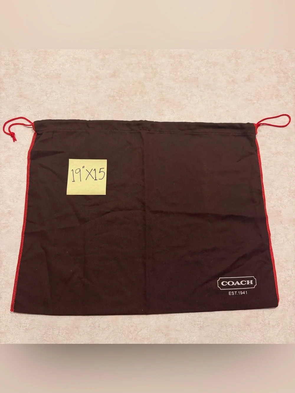 Coach Vintage Brown Drawstring Dust Bag